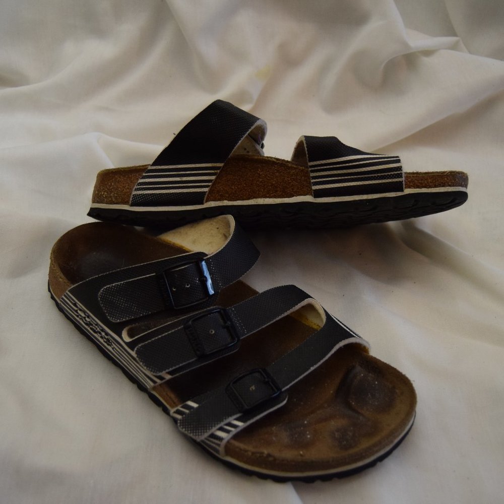 Birkenstock 3 Strap Fun black and white - Gently Used